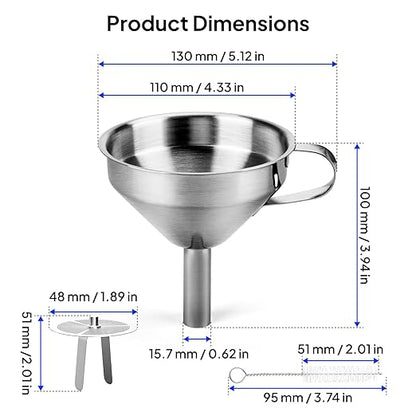 ELEGOO 3D Stainless Steel Funnel, Resin Metal Funnel Filter Cup for MSLA/DLP/LCD Resin 3D Printer