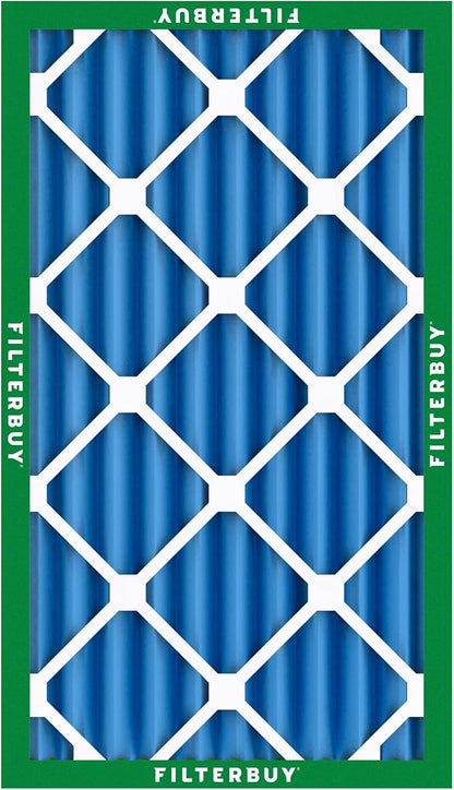 Filterbuy 14x25x4 Air Filter MERV 13 Optimal Smoke & Allergy Defense (4-Pack), Electrostatic Pleated HVAC AC Furnace Filters Replacement, Made in USA (Actual Size: 13.88 x 24.88 x 3.63)