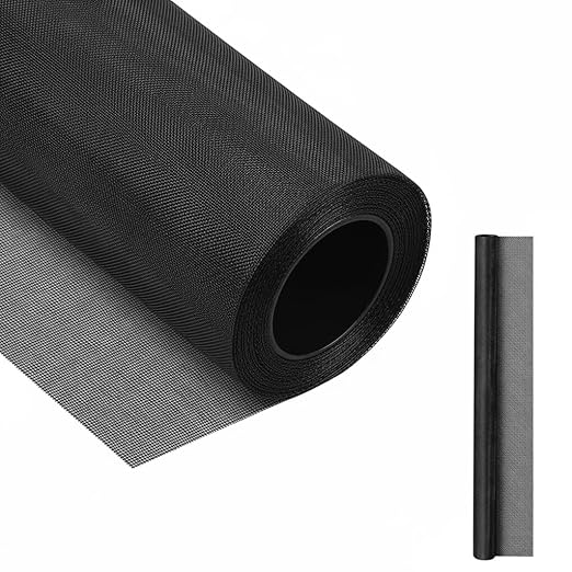 20 Mesh 304 Stainless Steel Mesh Screen, 47''×118''（120cm×300cm） Wire Screen Mesh, Rust Free Woven Wire Mesh, Metal Mesh Screen for Air Vents, Window Screen, Filters, Cage,Garden Covers (Black)
