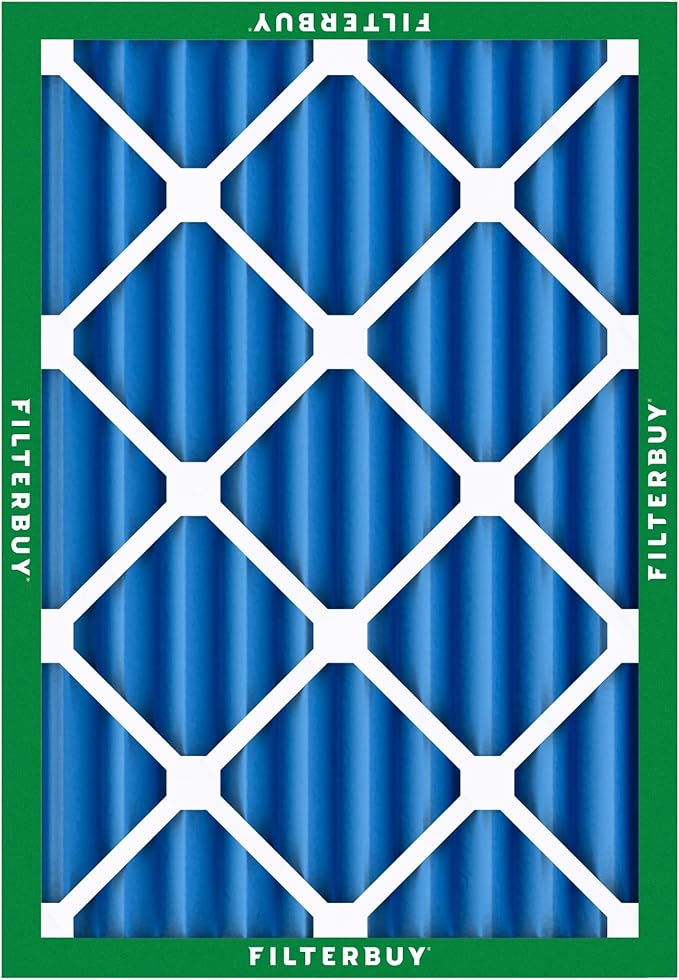 Filterbuy 18x20x4 Air Filter MERV 13 Optimal Smoke & Allergy Defense (4-Pack), Electrostatic Pleated HVAC AC Furnace Filters Replacement, Made in USA (Actual Size: 17.50 x 19.50 x 3.63)