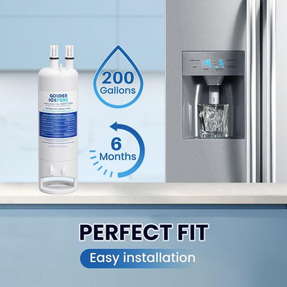 GOLDEN ICEPURE RWF6700A Refrigerator Water Filter Replacement for Everydrop® Filter 1, W10295370A with Air Filter Replacement for W10311524, FreshFlow AIR 1, 3 PACK