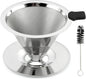 Pour Over Coffee Dripper Paperless Reusable Coffee Filter Pour Over Coffee Dripper Stainless Steel Reusable Filter Slow Drip Paperless Coffee Filter for Extraction (1-2 Cup)(COLOR:Medium)