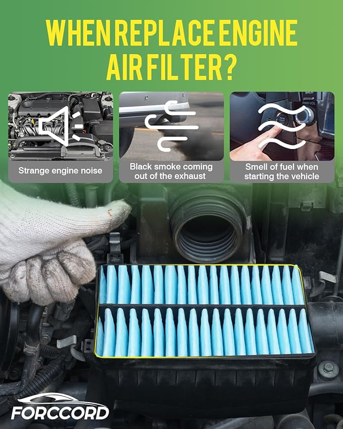 1Pcs HEPA Cabin Air Filter and 1Pcs Engine Air Filter Fit for Palisade 2020 2021 2022 2023 2024 2025 2026 Replacement CA11943 97133-S8000 HAC-46207LB Accessories