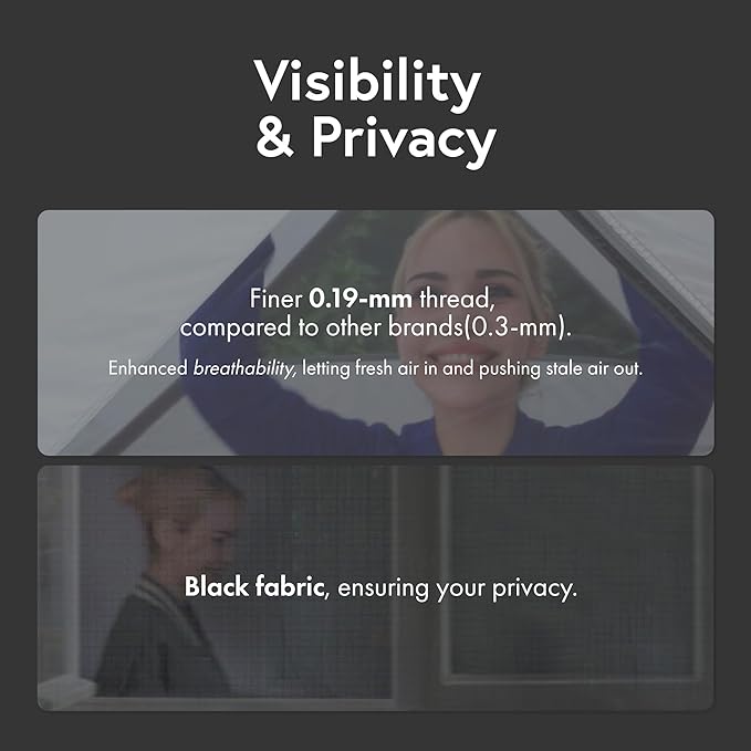 51in X 190in Window Screen Mesh, Replacement, Water-Resistant, Pet Resistant, Fine Dust & Pollen Proof, 30Mesh, Durable New Material, DIY Tools Included