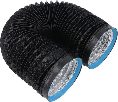 Generic 6.56ft PVC Aluminum Foil Dryer Vent Hose for Effective Airflow in Greenhouses, Grow Rooms, 7" Flexible Insulated Air Ducting