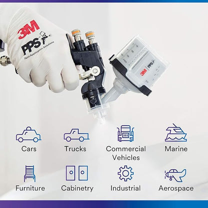 3M PPS 2.0 Spray Gun Cup, Lids and Liners Kit, 26028, Micro, 3 Ounces, 200-Micron Filter, Use for Cars, Furniture, House and More, 1 Mini Paint Cup, 50 Micro Liners, 50 Lids, 32 Sealing Plugs