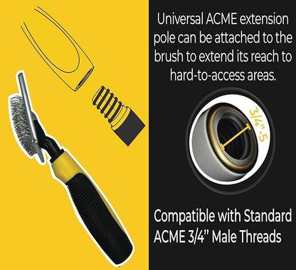 Coil Cleaning Fin Brush for AC Evaporator and Condenser Coils – HVAC Coil Cleaner | Stainless Steel Pins - Improve Efficiency, Prevent Ice Build-Up, Easy AC Maintenance