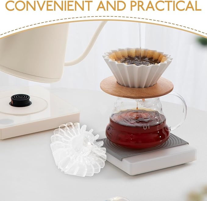 Portable Coffee Filter Paper Holder for Precise Filtration Lightweight Coffee Maker Accessory for Home Office Travel and Washable