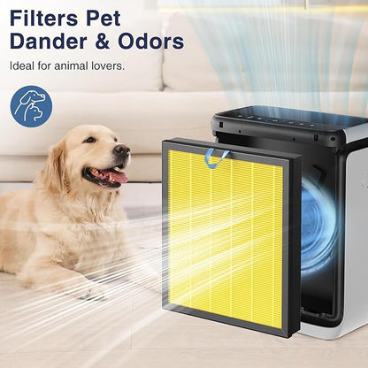 Vital 200S-P Pet Care Replacement Filter for LEVOIT Vital 200S and Vital 200S-P Air Purifier, Vital 200S Pet Care Filter, Vital 200S-RF-PA (LRF-V201-YUS), Yellow, 2 Pack
