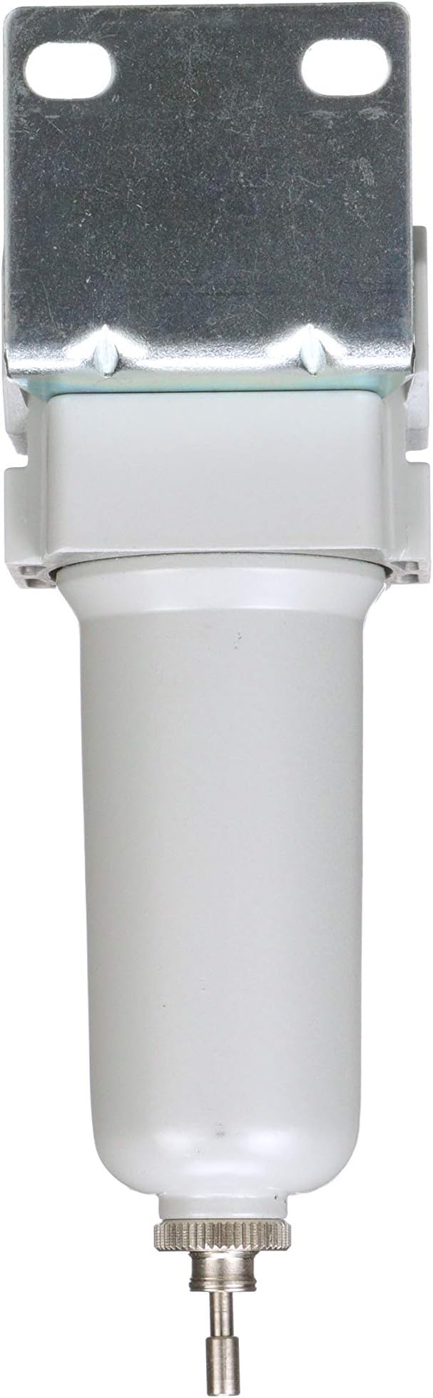 PneumaticPlus SAFD200-N02B-MEP Miniature Compressed Air Coalescing Filter, 0.01 Micron 1/4" NPT - Metal Bowl, Manual Drain, Bracket