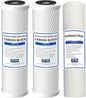 Compatible Replacement Pre-Filter Set For ROES-50, ROES-PH75, ROES-PHUV75, ROES-UV75-SS and ROES-UV75 Essence Series Reverse Osmosis Water Filter System Stage 1-3