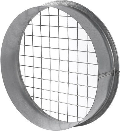 Repa Market Ø6 Inch Duct Cover – Galvanized Steel Round Duct Cap with Mesh Screen – HVAC Exhaust or Intake Vent – Exterior Pipe Air Outlet – Spiral Ventilation Ducting Metal End Plug