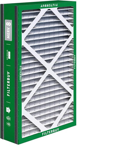 Filterbuy 16x25x3 Air Filter MERV 8 Essential Dust & Allergy Defense (4-Pack), Electrostatic Pleated HVAC AC Furnace Filters for Trion Air Bear, Lennox X0581 & More (Actual Size: 15.63 x 24.13 x 3.00)