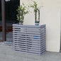 Wood Air Conditioner Fence Screen - Hide Outdoor Unit Stylishly with Tall Weatherproof Shutters Central Air Conditioner Covers (Gray L85Xw35Xh80Cm)