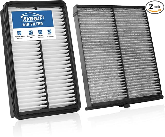 Engine+Cabin Air Filters Fit for 2013-2023 Mazda CX-5(2.0L/2.5L), 2014-2018 Mazda 3 (2.0L/2.5L), 2014-2020 Mazda 6 (2.5L) Engine Air Filter Replacement Air Filter Accessories# CF11811 CA11259