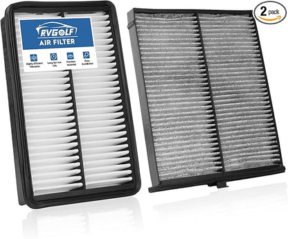 Engine+Cabin Air Filters Fit for 2013-2023 Mazda CX-5(2.0L/2.5L), 2014-2018 Mazda 3 (2.0L/2.5L), 2014-2020 Mazda 6 (2.5L) Engine Air Filter Replacement Air Filter Accessories# CF11811 CA11259