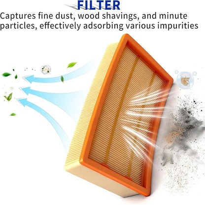 31345012010 Flat pleated dust collector filter cartridge suitable for Fein Turbo I and II series including HEPA and Set models etc Compatible With 9-20-27 9-20-28