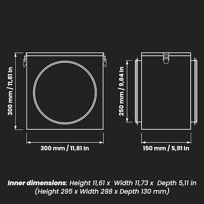 Repa Market 10" Duct Air Filter Box – Galvanized Steel Inline Dryer Filter Housing for Round Duct - EPDM Rubber Gaskets – Easily Serviceable Lint Trap – Intake Ventilation, Home Improvement