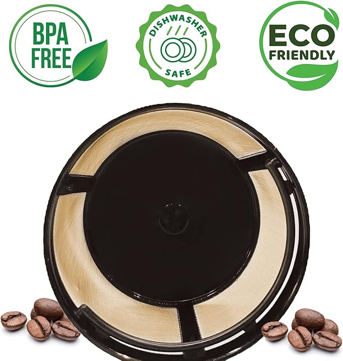 4 Cup Reusable Filter Basket With Closed Bottom Fits MrCoffee Coffee Maker and Brewer - Permanent Filter Replacement Compatible With Mr Coffee Gold Basket-Style Filters 1-Pack