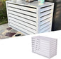 Split Air Conditioner Fence Privacy Screen 4 Panel, Aluminum Air Conditioner and Heat Pump Cover, Trash can Enclosure, Outdoor Flower Stand (White 110x60x80cm/43x24x31.5in)