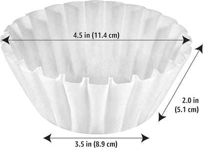 Amazon Basics Basket Coffee Filters for 1-4 Cup Coffee Makers, White, 200 Count