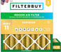 Filterbuy 25x25x4 Air Filter MERV 11 Superior Pet & Allergy Defense (2-Pack), Electrostatic Pleated HVAC AC Furnace Filters Replacement, Made in USA (Actual Size: 24.50 x 24.50 x 3.63)