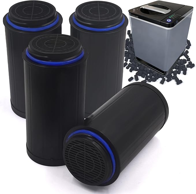 NewKe 4 Pack FC-50 Replacement Filters Compatible with Vitamix FoodCycler FC-50 and FC-30 models, Activated Carbon Filters, Coal-Based Activated Carbon Filter Refills, Compost bin Odor Eliminator