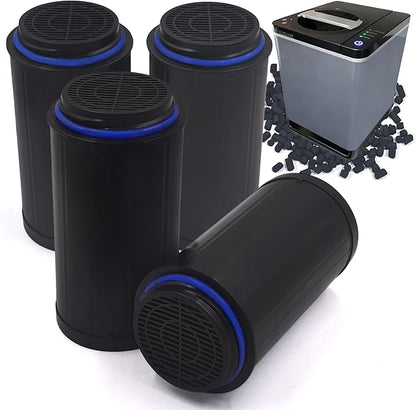 NewKe 4 Pack FC-50 Replacement Filters Compatible with Vitamix FoodCycler FC-50 and FC-30 models, Activated Carbon Filters, Coal-Based Activated Carbon Filter Refills, Compost bin Odor Eliminator