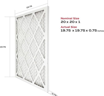 True Blue 20x20x1 MERV 11 Allergen Air Filter (4-Pack) | Electrostatic Pleated HVAC Furnace Air Filter | Replacement Filter for Home Use | Made in USA