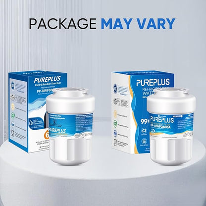 PUREPLUS Replacement for MWF® Refrigerator Water Filters, SmartWater® MWFP, MWFA, GWF, HDX FMG-1, Kenmore® 9991, WFC1201, RWF1060, 197D6321P006, 4 Pack