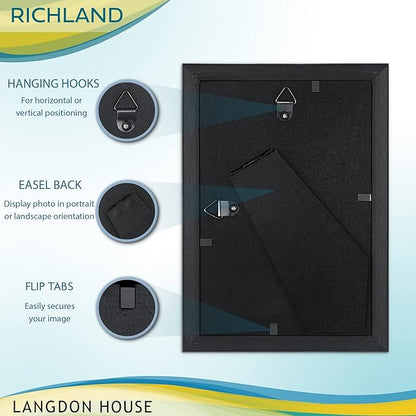 Langdon House 4x6 Picture Frames Set (Gold, 6 Pack) Distinguished Edging for Classic Style, Richland Collection