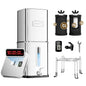 Purewell Square Series 3-Stage Gravity Fed Water Filter System with Smart Timer, Stainless Steel Countertop System with Water Level Window, 2 Upgraded Filters and Stand, Reduce 99% Chlorine, SQ-2.25G