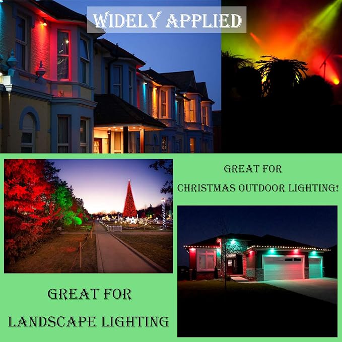 Sakolla 10Pcs Christmas Gel Filter, Red & Green Transparent Film 8.5 x 11 Inches Colored Overlays Correction Lighting Gels Plastic Sheets for Christmas Outdoor Landscape, Reading