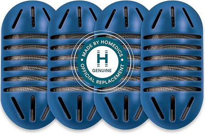 HoMedics Demineralization Cartridge for Ultrasonic Humidifiers – 4-Pack Humidifier Filter Replacements, Filters Mineral Deposits and Purifies Water in Air Humidifiers for Bedroom, Plants, Office Blue