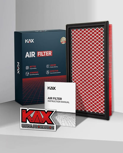 KAX Premium Engine Air Filter, GAF025 (CA4309) Replacement for Murano, Maxima, Pathfinder, QX60, G35 FX35, Altima, Impreza, Filter with Longer Life, Protect and Improve Engine Performance