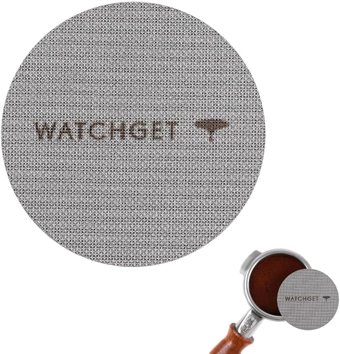 watchget 58.35mm Espresso Puck Screen, Lower Shower Screen 1mm Thickness 150μm Metal Reusable 316 Stainless Steel Fine Coffee Filter Mesh for Espresso Protafilter Basket 58mm