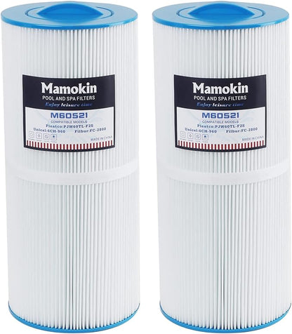Spa Filter 6CH-960 Replaces Jacuzzi Filters J-300 J-400, Unicel 6CH-960, Pleatco PJW60TL-F2S, Filbur FC-2800, 6540-476, 6540-383, Hot Tub Filter with Closed Handle(Not be Removed)- 2 Pack