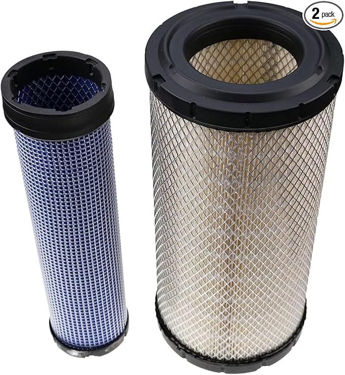 Engine Air Filters Compatible with Donaldson P828889 P829333 John Deere AT171853 AT171854 Caterpillar Cat Backhoe 110-6326 110-6331 Wix 46569 Case 222421A1 222422A1 Baldwin RS3545 Engine Filtration