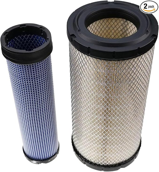 Engine Air Filters Compatible with Donaldson P828889 P829333 John Deere AT171853 AT171854 Caterpillar Cat Backhoe 110-6326 110-6331 Wix 46569 Case 222421A1 222422A1 Baldwin RS3545 Engine Filtration