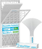 Reusable 14x25x1 Air Filter (MERV 8), 1 Foldable Frame + 6 Refills (Not Individual Filters), Greener HVAC AC Furnace Air Filters MPR 700&FPR 5(Actual Size:13.75"x24.75"x0.75")