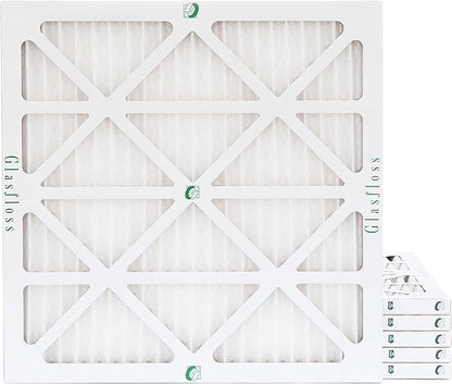 Glasfloss 18x18x1 MERV 10 (FPR 5-6) Pleated Air Filters Box of 6. Actual Size: 17-1/2 x 17-1/2 x 7/8