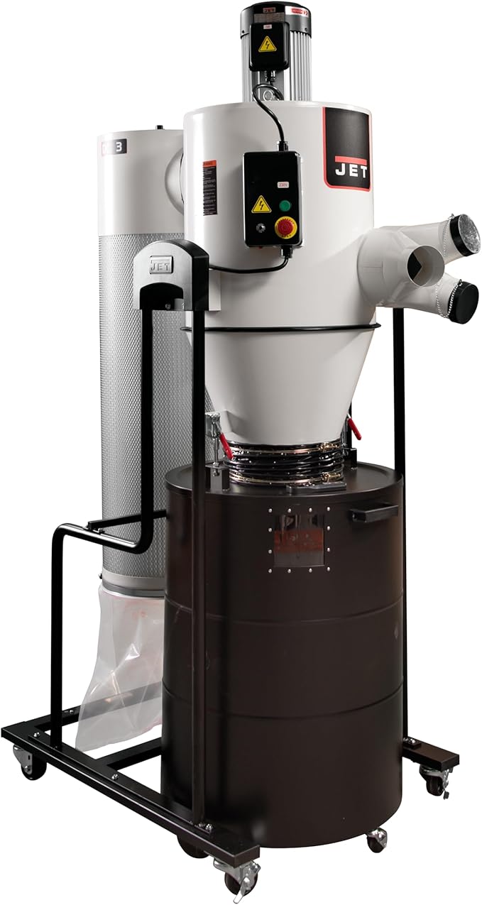 JET Cyclone Dust Collector, 2-Micron Filter, 3 HP, 230V 1Ph (Model JCDC-3)