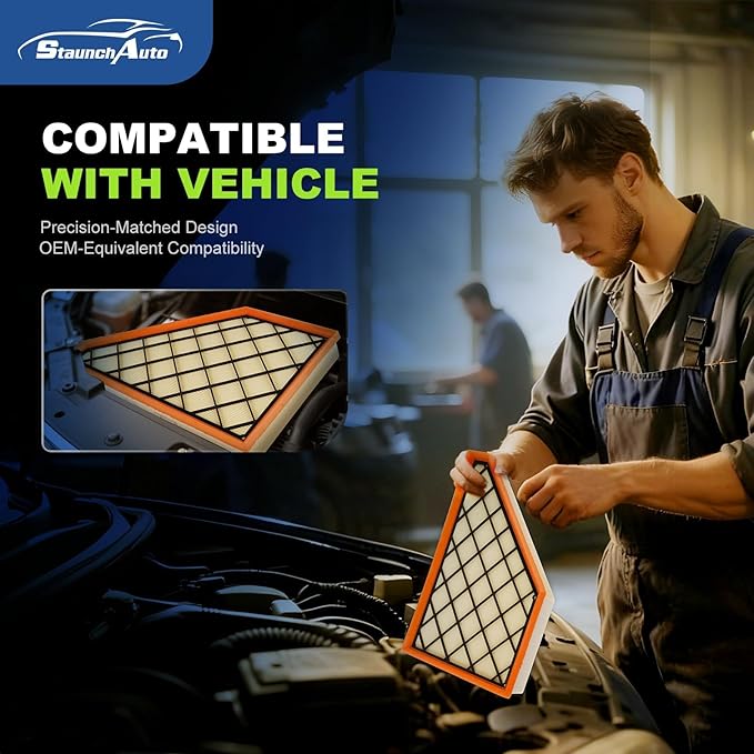 Engine and Cabin Air Filter Combo Set for Traverse 2018-2026, Blazer 2019-2026, Acadia 2017-2026,Enclave 2018-2026,XT5 2017-2026,XT6 2020-2026 Air Filter Replacement #CA12166,CF11966,13356914,23321606