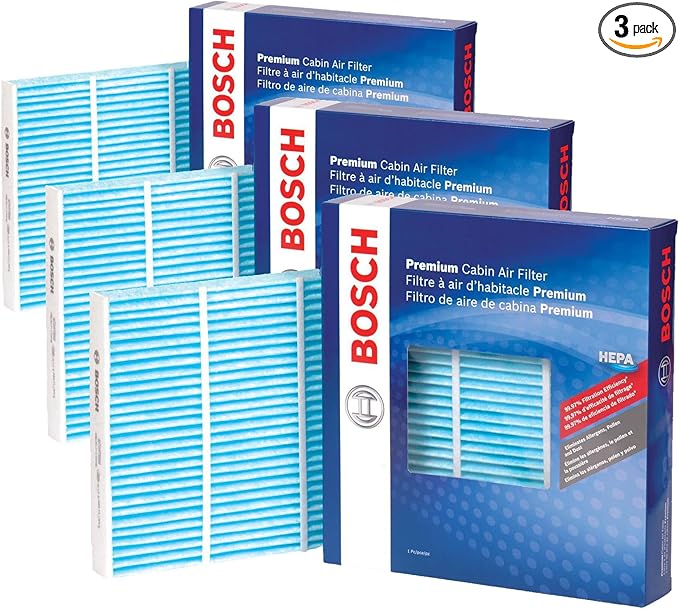 BOSCH 6046C HEPA Cabin Air Filter - Compatible with Select BMW Z4 (Pack of 3)