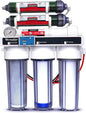 LiquaGen - 6 Stage Reverse Osmosis + Deionization (RO/DI) Water Filter System w/Glycerin Filled Pressure Gauge - 100 GPD | Under Sink Water Filter Machine for Aquarium Water Purification