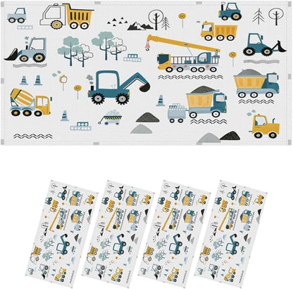 4 Pcs Fluorescent Light Covers for Ceiling Lights Construction Vehicles Machinery Trucks Cranes Cement Mixers Blue Decorative Magnets Light Filters for Office Home Classroom Must Haves 4’ x 2’