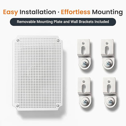 QILIPSU Outdoor WiFi Enclosure, 11.4"x7.5"x5.5" Waterproof Electrical Junction Box IP67 Weatherproof Plastic Clear Hinged Cover for Electronic Network Project