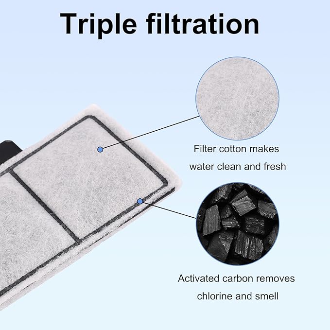 24pcs Filter Cartridges Compatible with Top Fin EF-S & BF5 BETTAFLO, 9.5x5.5cm/3.74x2.17in Fish Tank Filter Cartridge Replacement for Aquarium Water Filtration