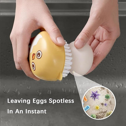 Egg Washer Cleaner for Fresh Eggs, Universal Egg Wash and Brush Scrubber for Cleaning Eggshell,Cute Chicken Coop Essentials, 1pcs