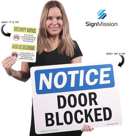 OSHA Notice Sign - Filtered Air Box Sticker End Up | Aluminum Sign | Protect Your Business, Construction Site, Warehouse & Shop Area | Made in The USA